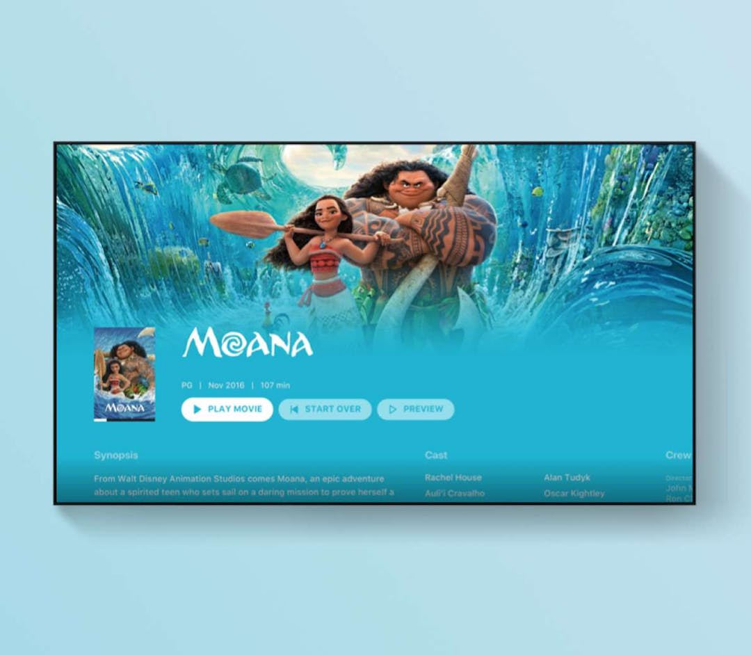 Disney's Movies Anywhere app on tvOS