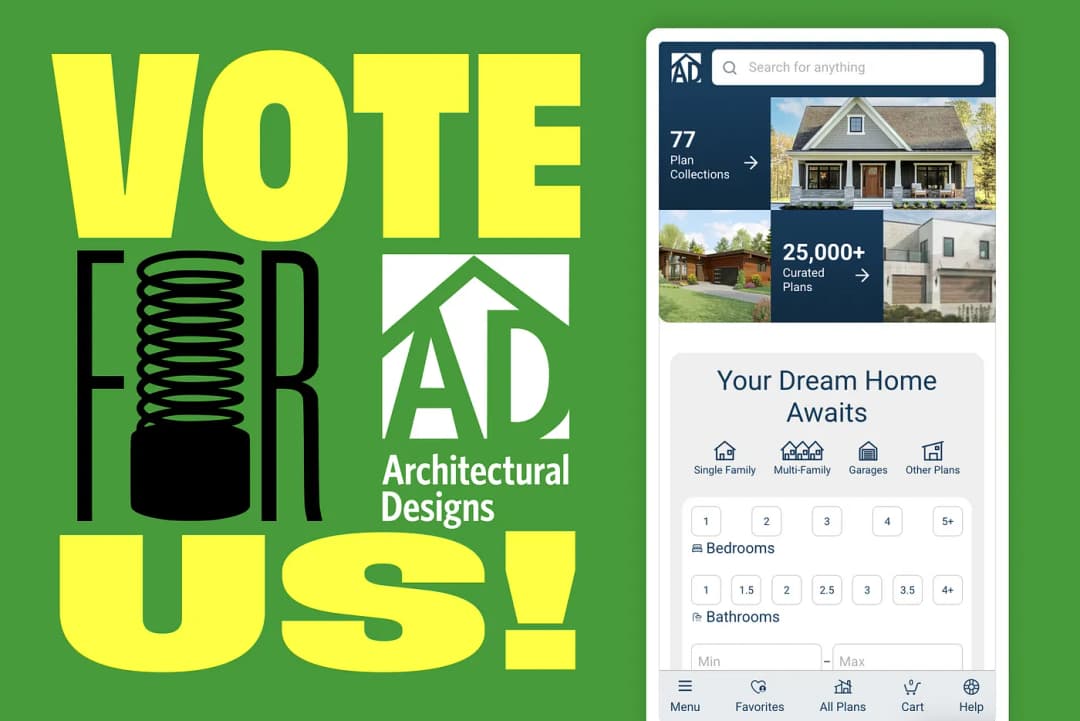 Architectural Designs Nominated for Best Real Estate Websites and Mobile Sites in the 29th Annual Webby Awards