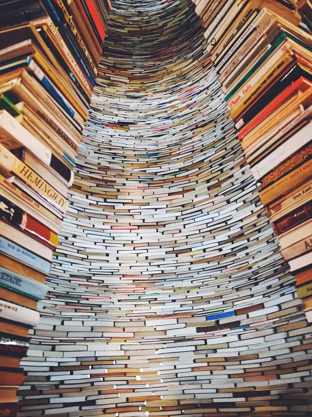 tunnel full of books