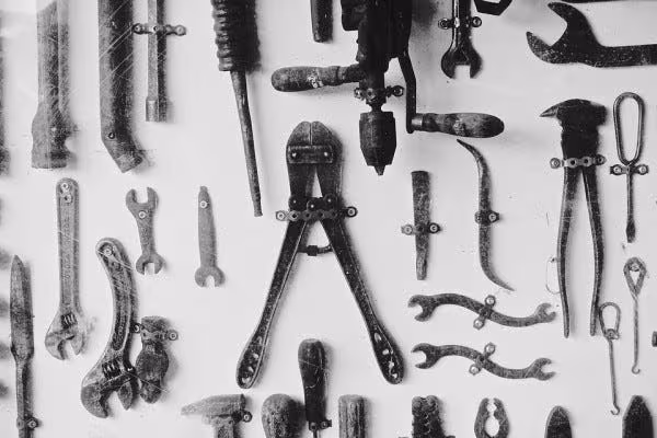 tools on a wall