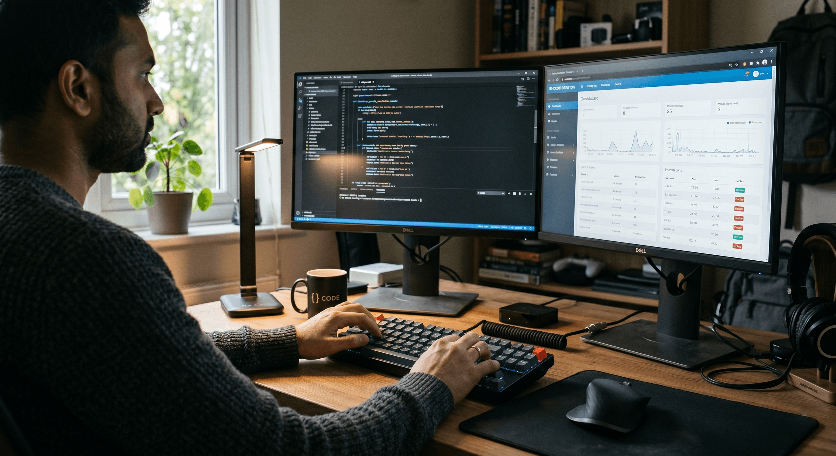 coder at the computer