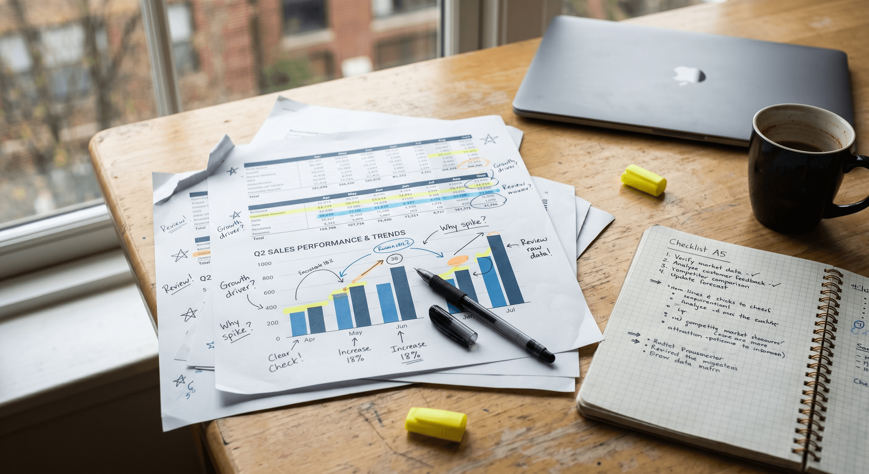 performance report on desk